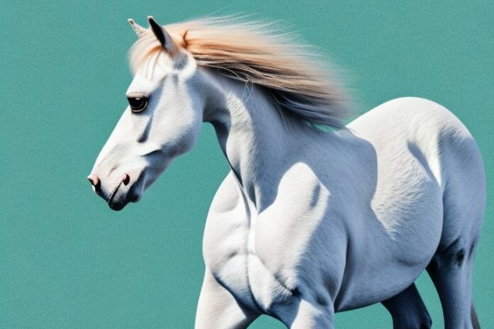 A connemara pony horse in its natural environment in eastern cape