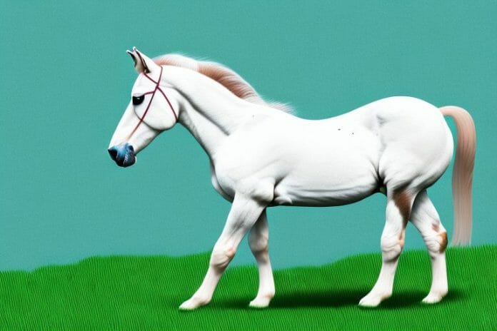 A connemara pony horse in a grassy field in bloemfontein