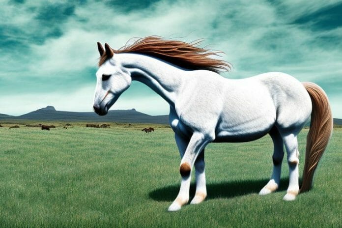 A connemara pony horse in a field in harrismith