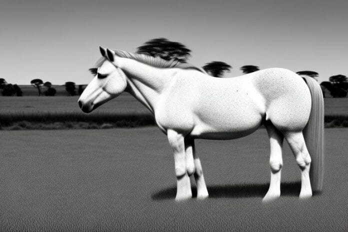 A connemara pony horse standing in a field in vereeniging