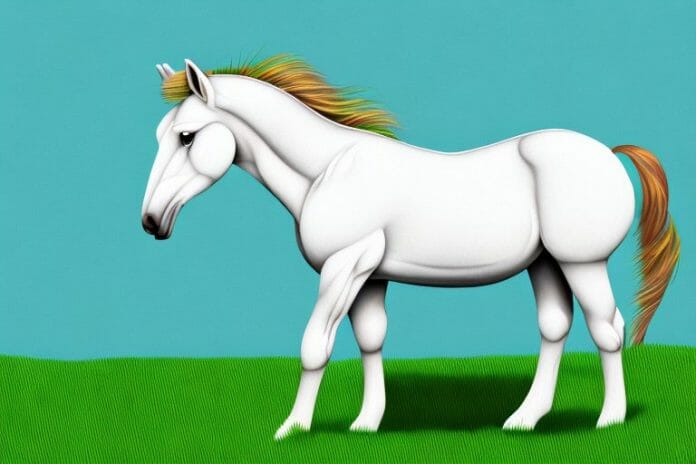 A connemara pony horse in a grassy field in randburg