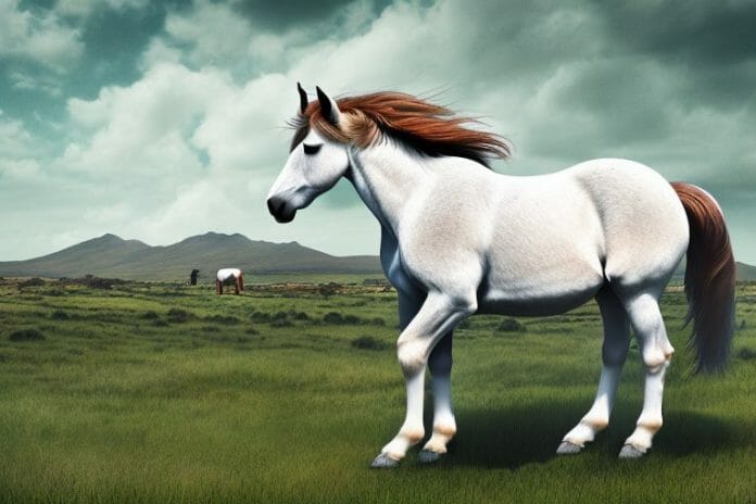 A connemara pony horse in a rural landscape in polokwane