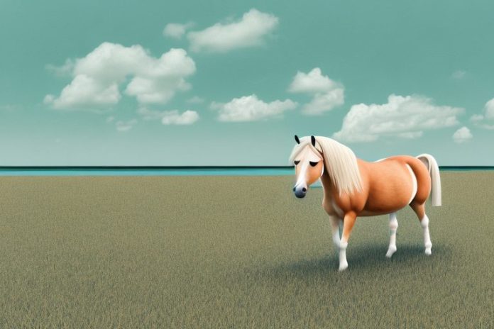 A haflinger horse in a natural setting