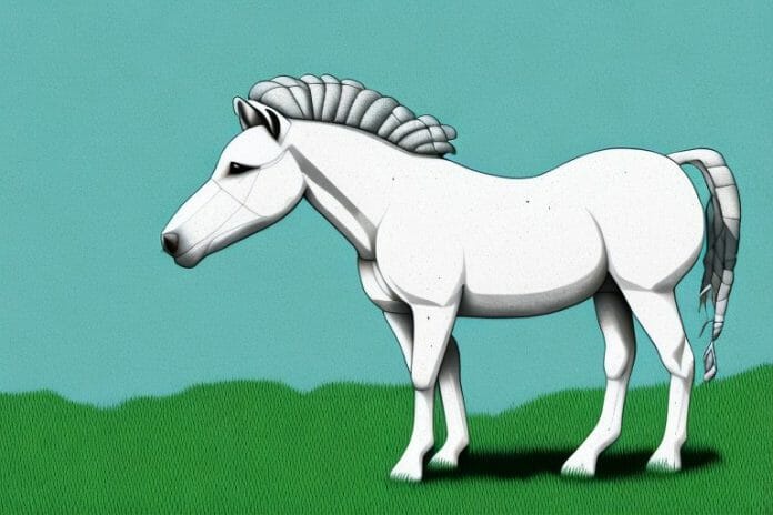A connemara pony in a field in vryburg