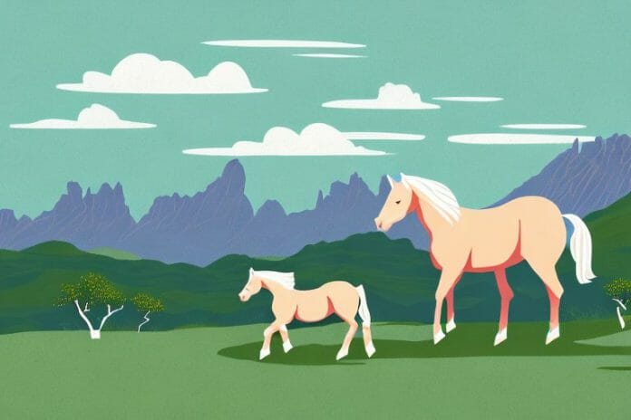 A connemara pony in a scenic landscape of stellenbosch