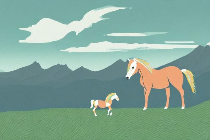A connemara pony in a scenic landscape in hermanus