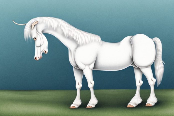 An american cream draft horse in a rural setting in umhlanga