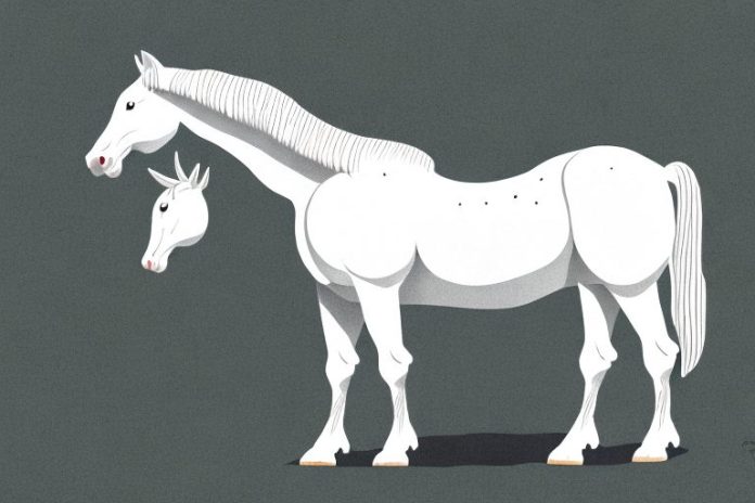 An american cream draft horse in a rural setting in grahamstown