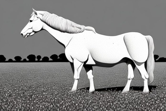 An american cream draft horse standing in a field in kroonstad