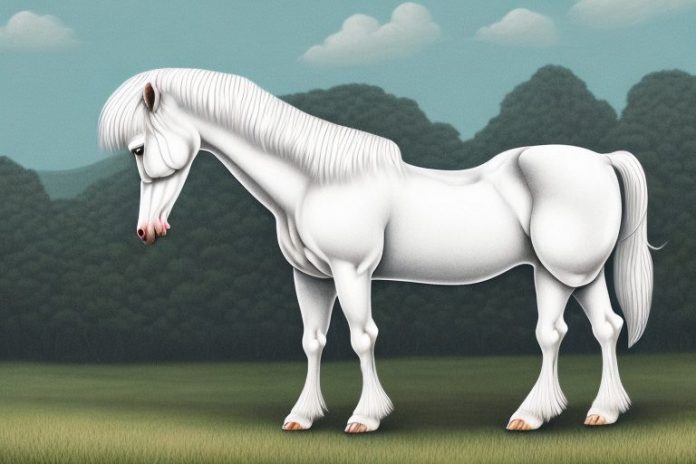 An american cream draft horse in a rural setting in pretoria