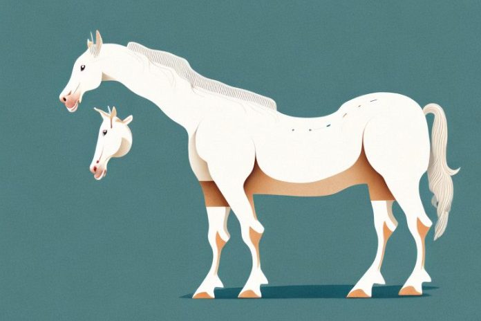 An american cream draft horse in a rural setting