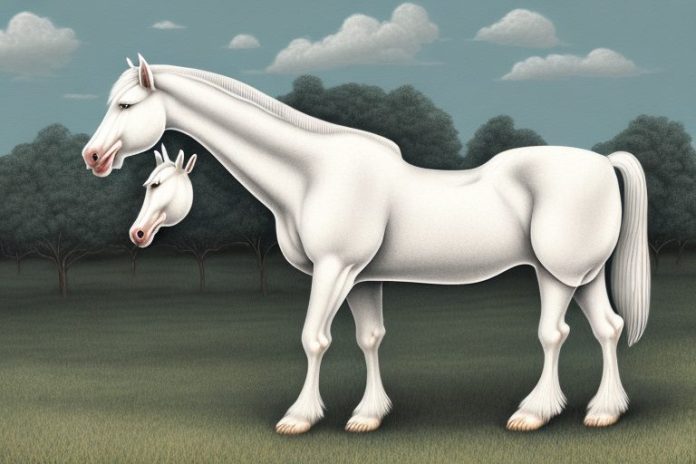 An american cream draft horse in a rural setting in middelburg