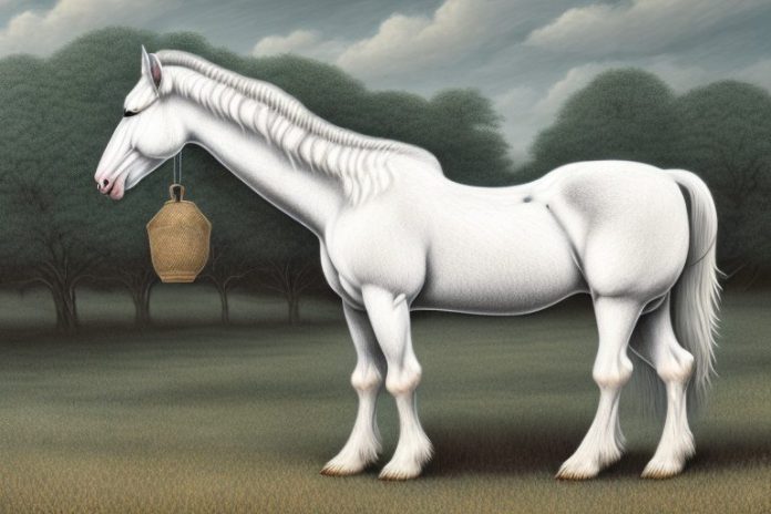 An american cream draft horse in a rural setting in mogwase