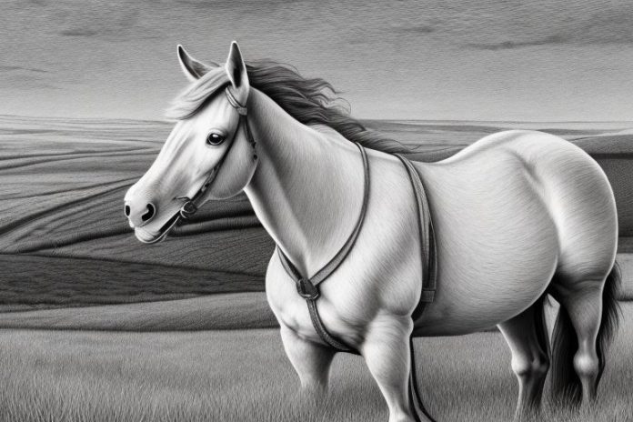 An irish draught horse in a rural setting in port elizabeth