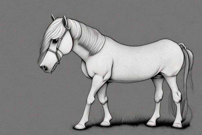 An irish draught horse in a rural setting in bloemfontein