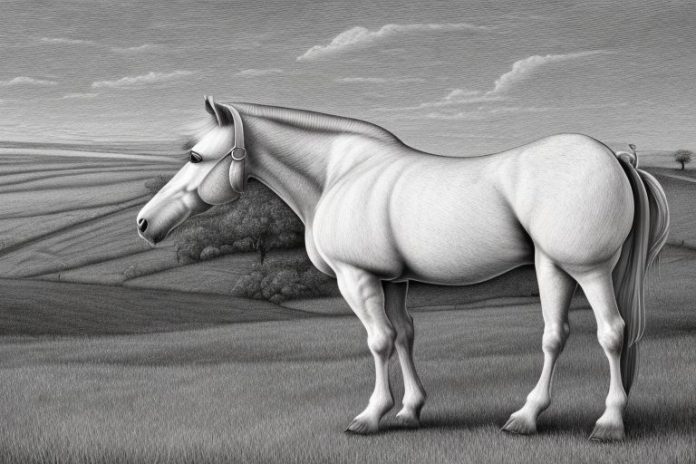 An irish draught horse in a rural setting in polokwane