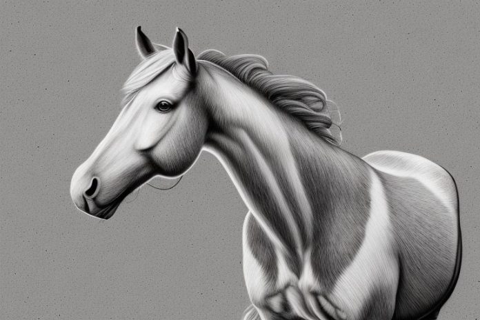 An irish draught horse in a rural south african setting
