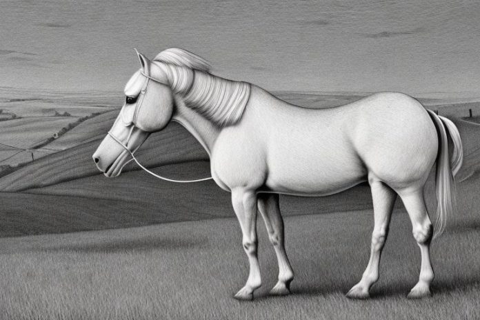 An irish draught horse in a rural setting in barberton