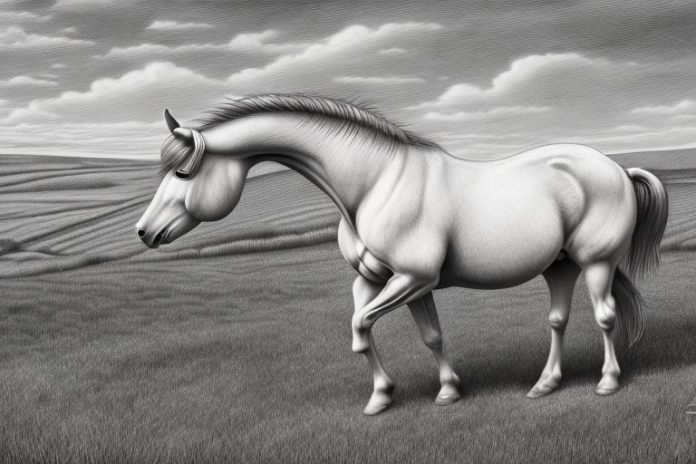 An irish draught horse in a rural setting in south africa