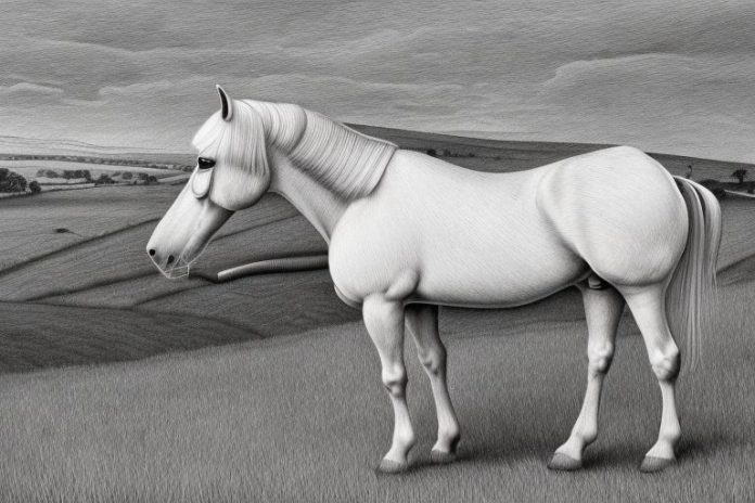 An irish draught horse in a rural setting in knysna