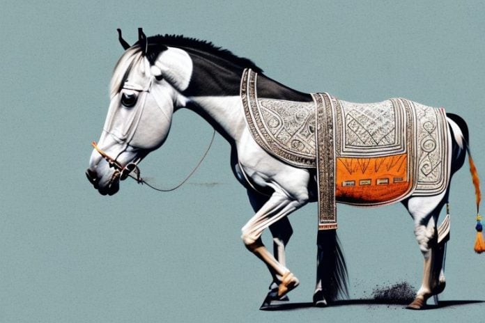 A marwari horse in a rural setting in durban