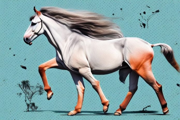 A marwari horse in its natural habitat in kwamashu