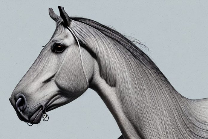 A marwari horse in its natural environment in ladysmith