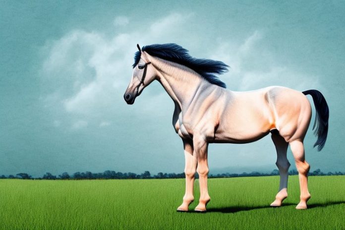 A marwari horse in a field in uitenhage