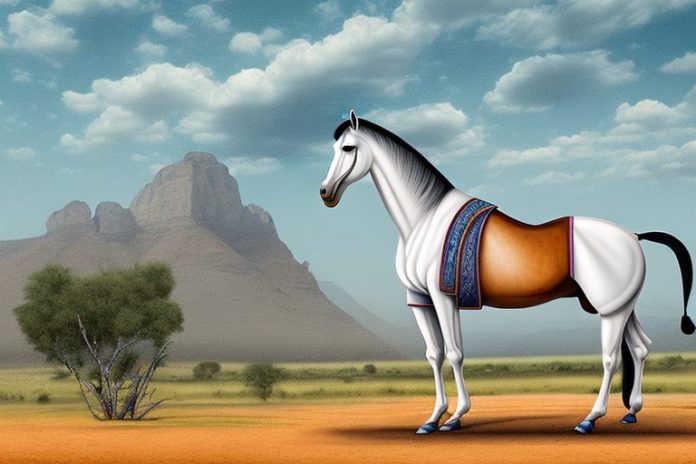 A marwari horse in a rural setting in aliwal north