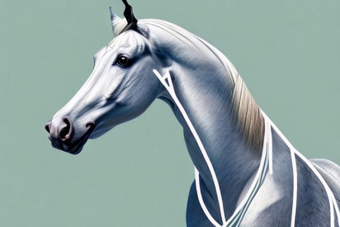 A marwari horse in a virginia
