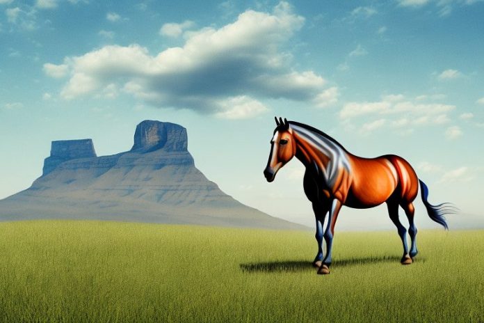 A marwari horse in a field in harrismith