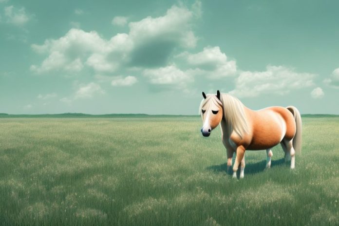 A haflinger horse in a natural setting