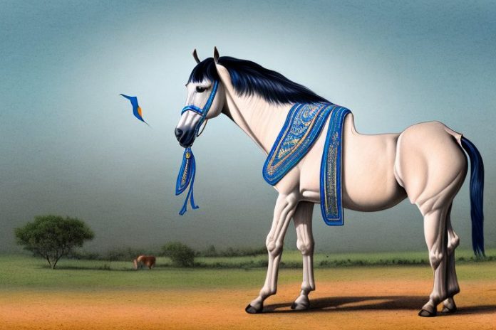 A marwari horse in a rural setting in modimolle