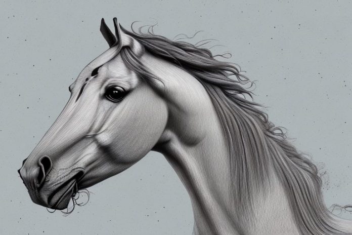 A marwari horse in its natural environment in hazyview