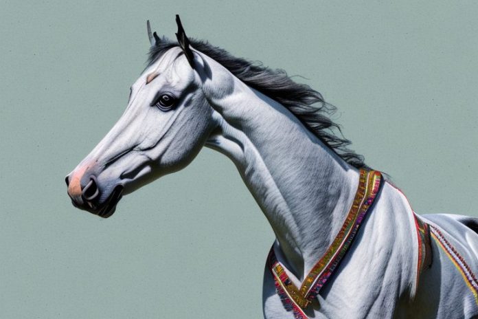 A marwari horse in a rural south african setting