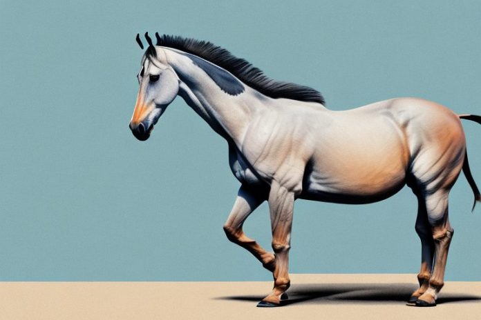 A marwari horse in a south african landscape