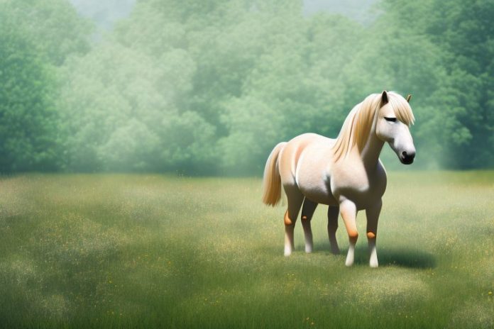 A haflinger horse in a natural setting
