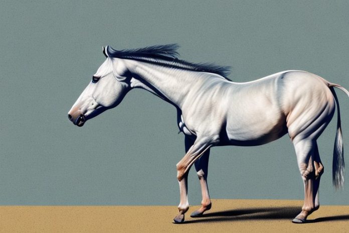 A marwari horse in a rural setting in worcester