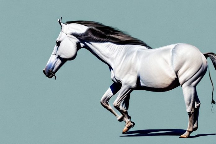 A marwari horse in its natural environment in simon's town