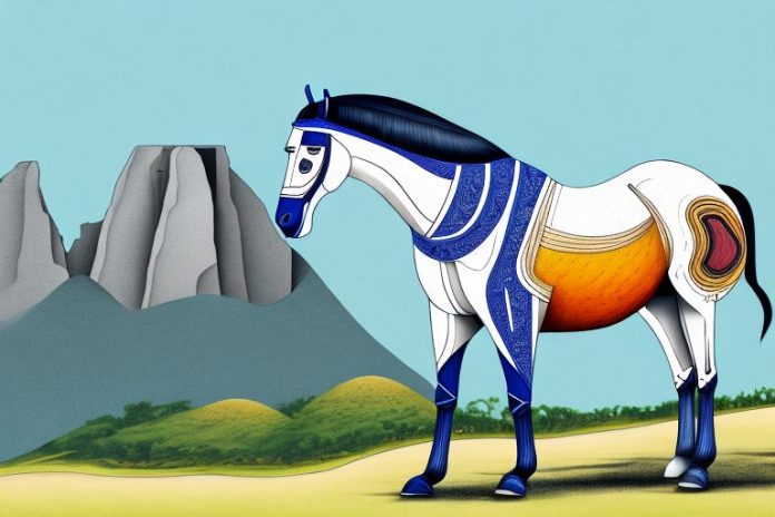 A marwari horse in a scenic hermanus