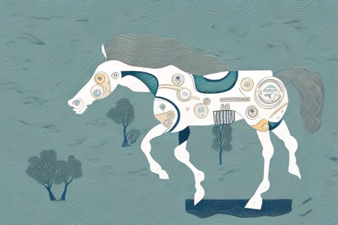A cleveland bay horse in its natural environment in east london