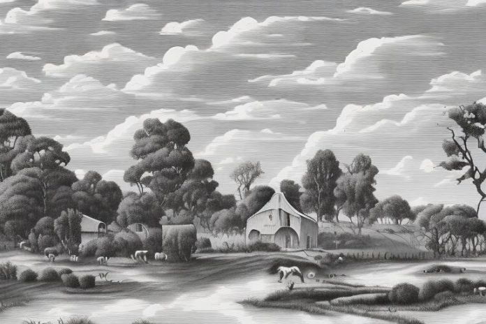 A cleveland bay horse in a rural setting in king william's town