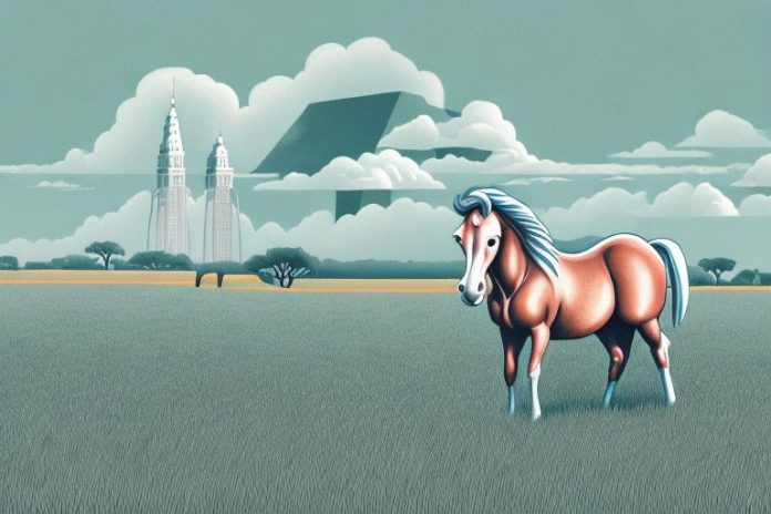 A cleveland bay horse in a field in butterworth