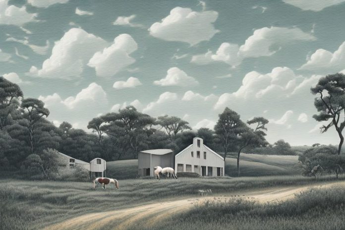 A cleveland bay horse in a rural setting in ficksburg