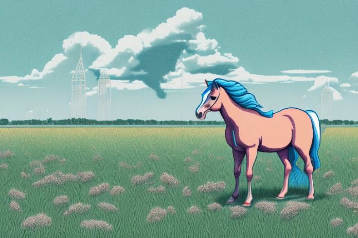 A cleveland bay horse in a field in vanderbijlpark