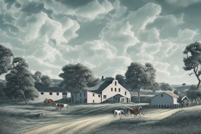 A cleveland bay horse in a rural setting in postmasburg