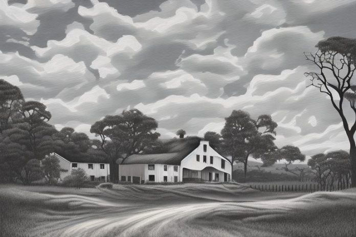 A cleveland bay horse in a rural setting in warrenton
