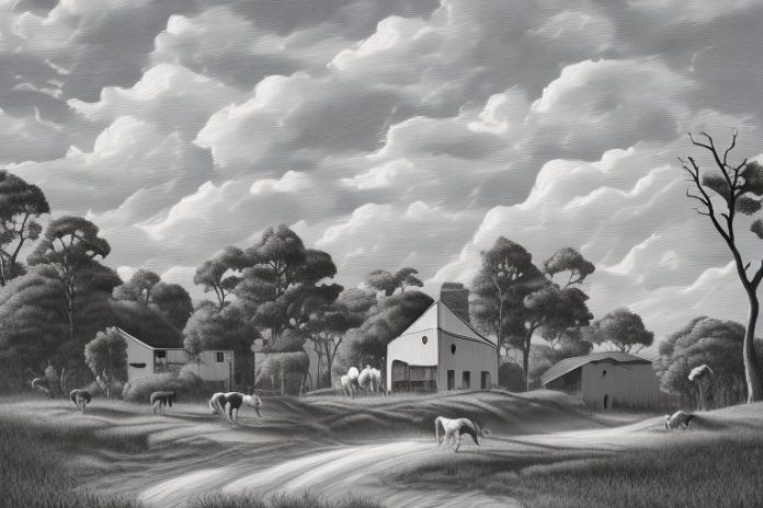 A cleveland bay horse in a rural setting in lichtenburg