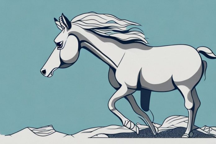 A cleveland bay horse in its natural environment in cape town