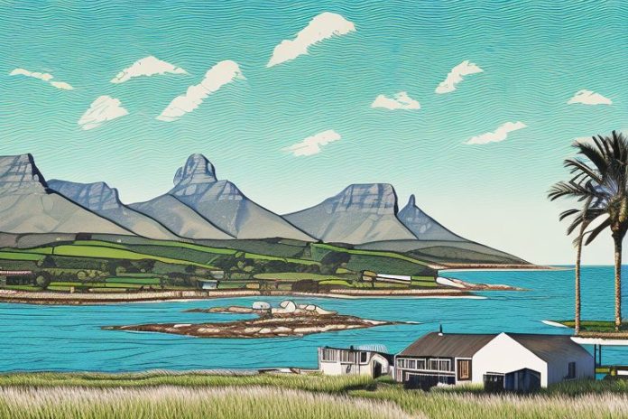 A cleveland bay horse in a rural setting in simon's town